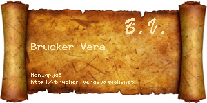 Brucker Vera névjegykártya